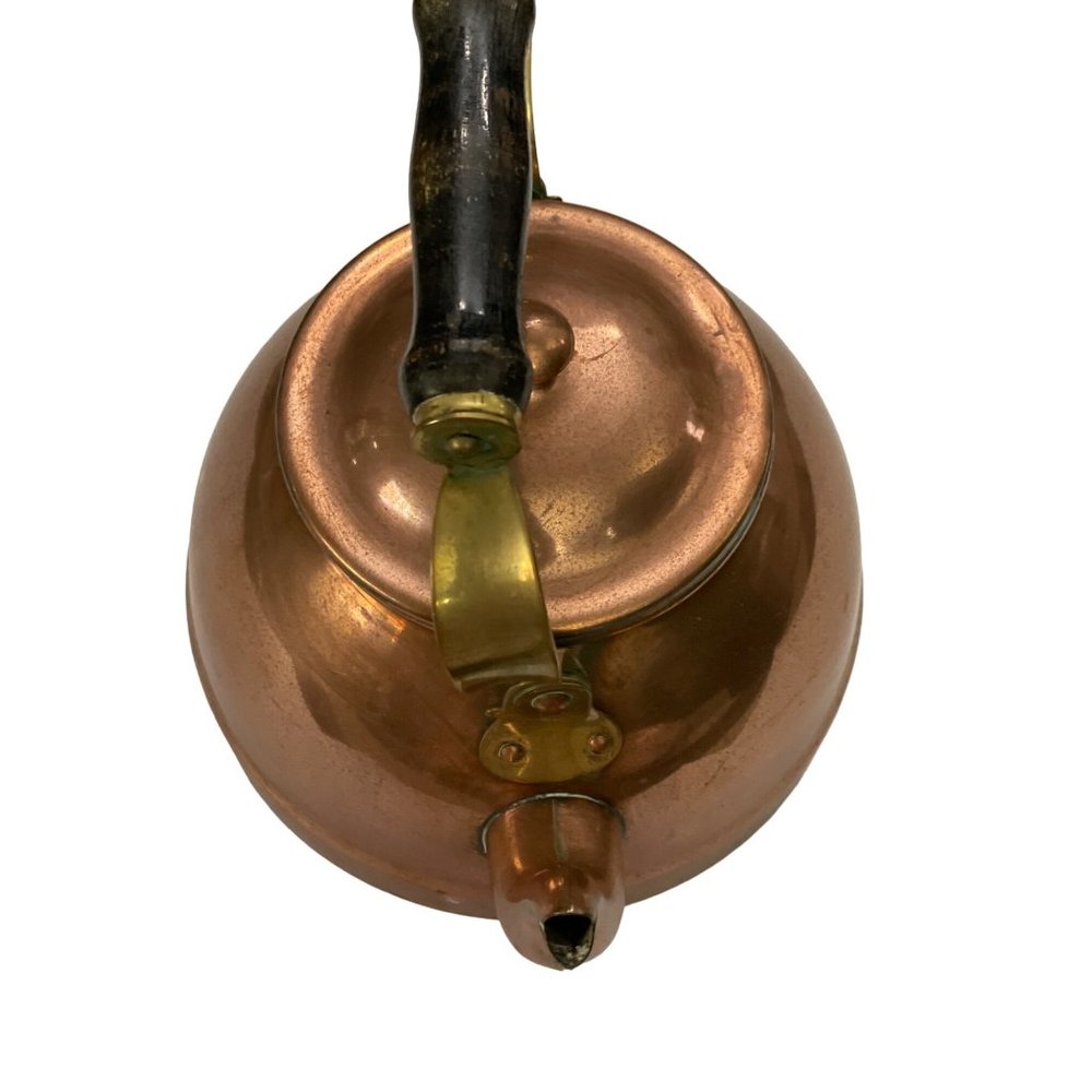 Vintage copper Tea Pot Wodden Handle - Picture 3 of 8